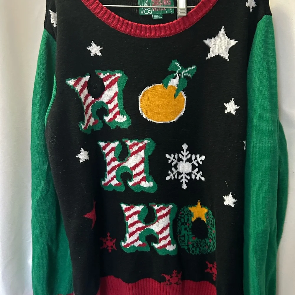 Ugly Christmas Sweater- HO HO HO - Picture 4 of 4